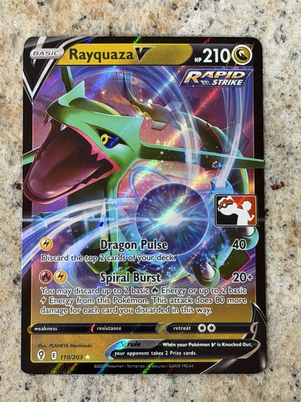 Pokemon Prize Pack Series Rayquaza V 110/203