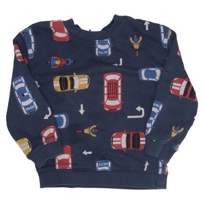 H&M, Sweatshirt, Größe: 98, Blau/Mehrfarbig, Baumwolle/Elasthan/Polyester #3DM