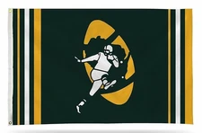 Green Bay Packers Premium 3x5 Feet Flag Banner, Retro Logo, Metal Grommets,...
