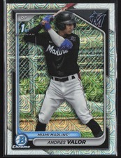 Andres Valor 2024 Bowman Chrome Prospects Mojo Refractors #BCP-196 Miami Marlins