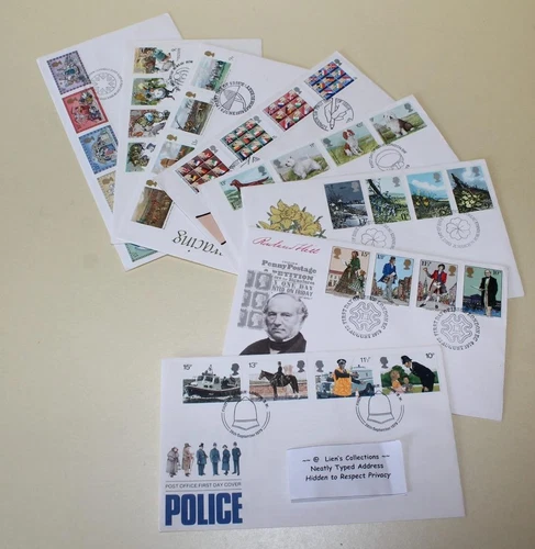 GB 1979 FIRST DAY COVER STAMPS x 8 FDC COLLECTION COMMEMORATIVE #1910