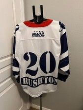 Mallory Rushton #20 Game Worn Jersey Metropolitan Riveters MeiGray 19-20 PWHL