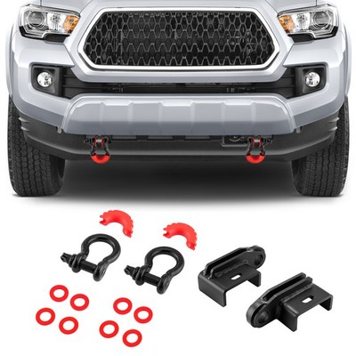 Front Tow Hook Bracket D-ring Shackle kit For Toyota Tacoma 2009-19 20 21 22 23