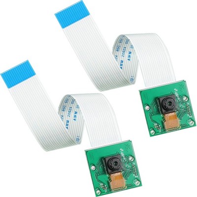 2 Pieces 5 Megapixels 1080p OV5647 Mini Module with 6 Inch 15 Pin Ribbon Cabl...