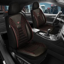 2x Sitzbezüge passend für Audi A5 F5 ab 2016 in Schwarz-Rot JOLT802