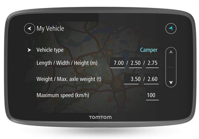 TomTom Campervan and Caravan Sat Nav GO Camper 6'' World maps