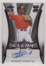 2020 Leaf Trinity Clear Auto Pink 15/30 Sammy Infante #CA-SI1 Auto 2p7