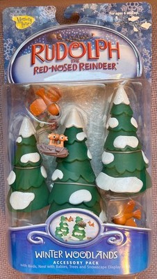 Rudolph WINTER WOODLANDS figure pack with birds nest Memory Lane - NIP New!