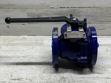 Amresist UNP 3” PFA Lined 150lb Carbon Steel Full Port Ball Valve Locking Handle