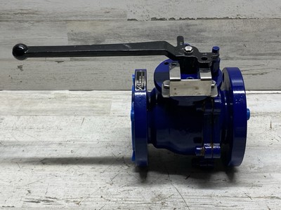 Amresist UNP 3  PFA Lined 150lb Carbon Steel Full Port Ball Valve Locking Handle
