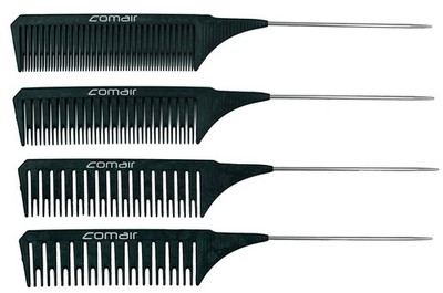 Comair Carbon Professional Line Highlight Comb Set 4er 8 11/16in With