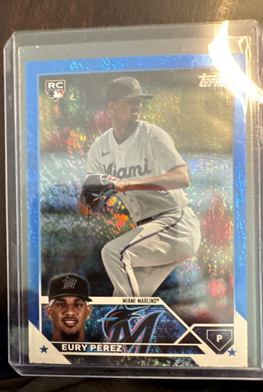 2023 Topps Update Series - Eury Perez #US139 Blue Foil /999 (RC)