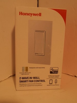 Honeywell 39358 Z-Wave In-Wall Smart Fan Control White/Light Almond New Open Box