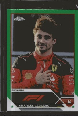 2023 Topps Chrome Formula 1 F1 Drivers Green Refractor /99 Charles Leclerc #6