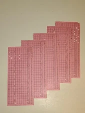 Mainframe Computer Data Punch Card Lot of 5 Pink 80 Column IBM comp. Retro