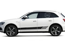 2 Pcs Car Side Door Stickers For Audi Q5 8r Graphics Racing Sport Stripe Decals