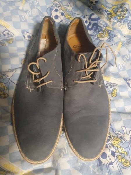 Men Clarks Heels Grey Rubber 44