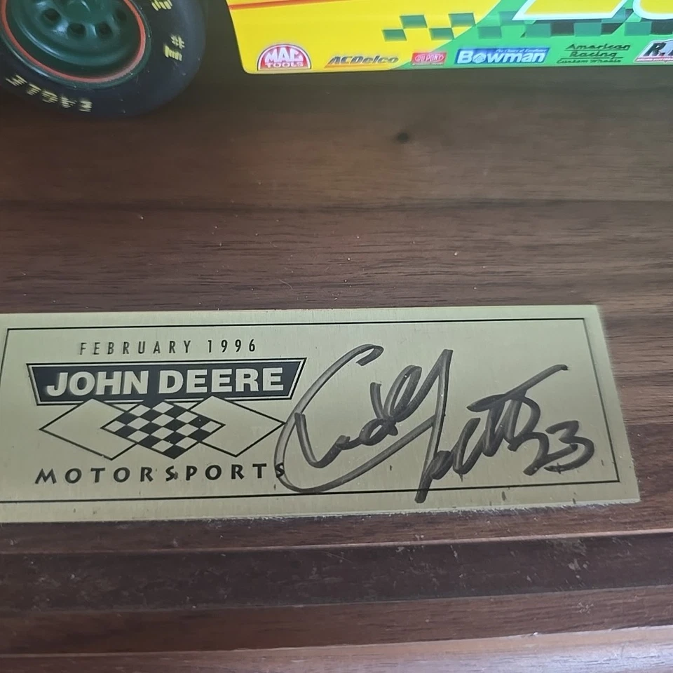 autographed Nascar John Deere 1996 Chad Little 1/18 Scale Signed Stock Car - Image 2 of 4