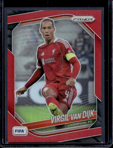 2025-26 Panini Prizm FIFA Virgil van Dijk Red Prizm #/149 Liverpool