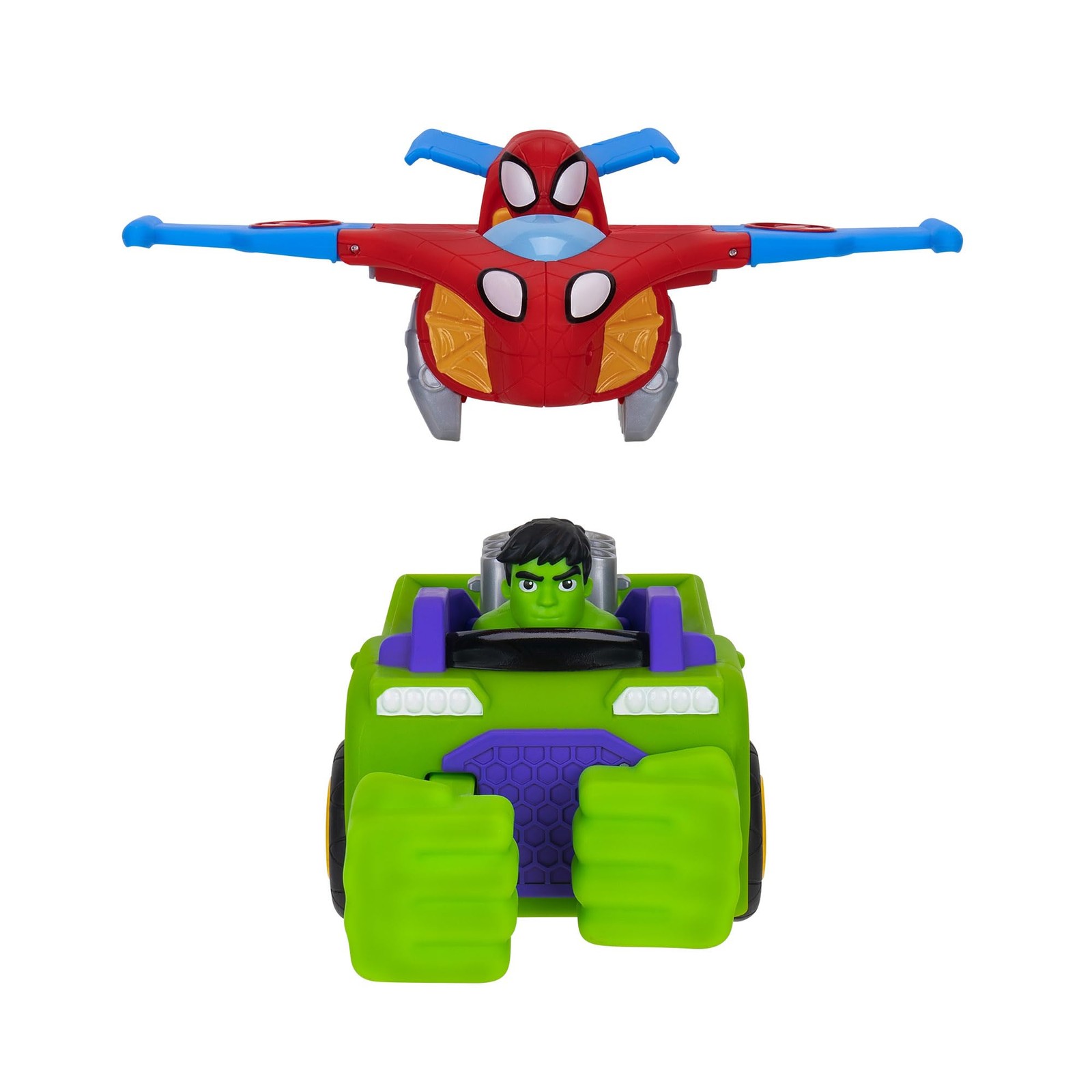 Spidey und Seine Super-Freunde SNF0323 - Team Up Fahrzeug, Kombination aus Hulk