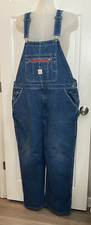 Vintage Pointer Brand Denim Bib Overalls 44x34 USA Made L.C. King Workwear
