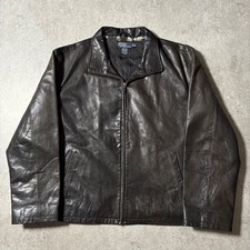 1990s Polo Ralph Lauren leather zip jacket
