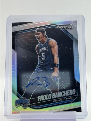 PAOLO BANCHERO 2024-25 PANINI PRIZM BLACK AUTOGRAPH SILVER MAGIC AUTO Q3714