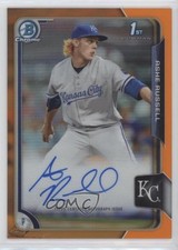 2015 Bowman Draft Chrome Pick Orange Refractor 15/25 Ashe Russell Auto 0ok6