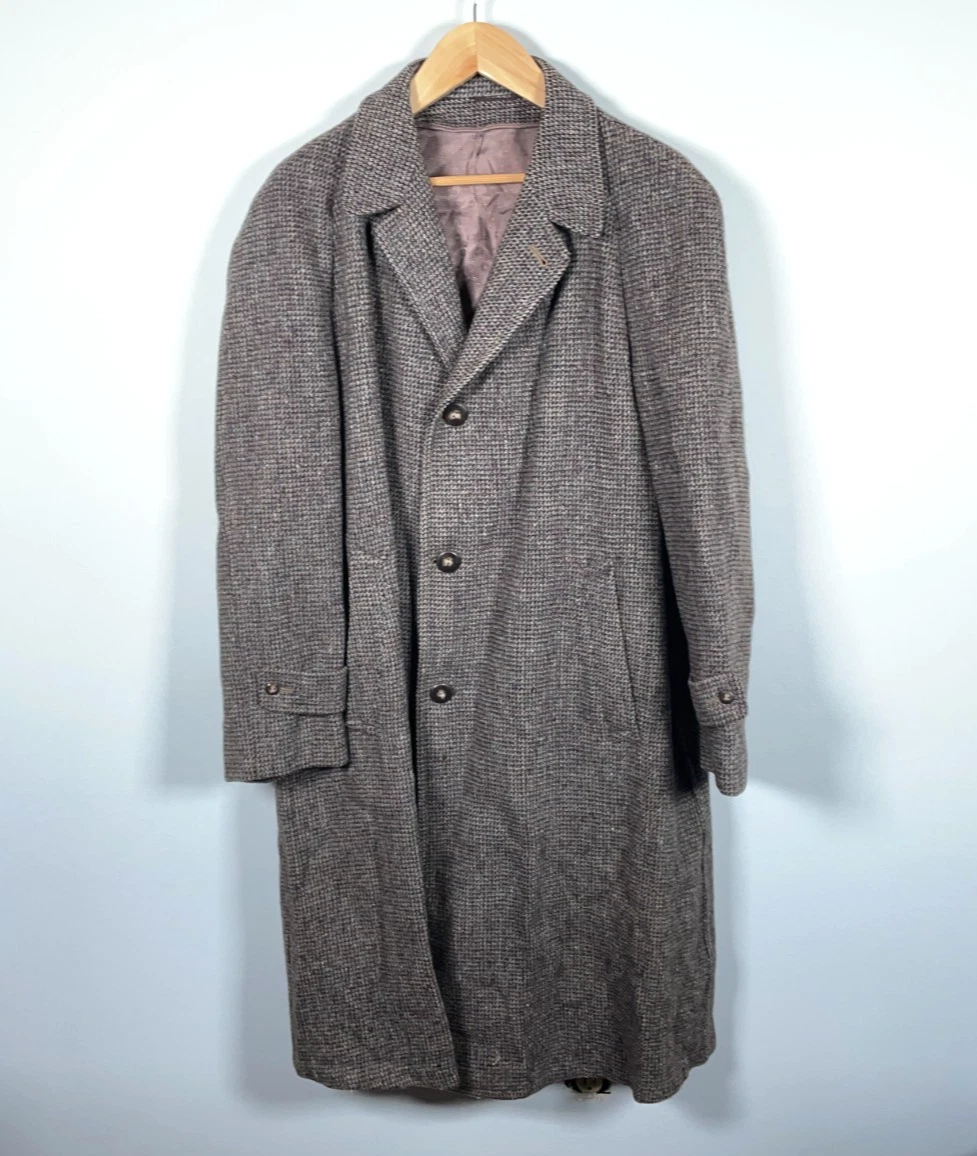 Vintage Harris Tweed Coat In Men's Coats & Jackets for sale - eBay