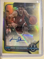 2021 Bowman U Chrome Prospect Gold Refractor /75 Jaden Shackelford Auto Alabama