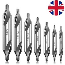 7PCS Center Drill Bits Set 60� Countersink Tools for Lathe