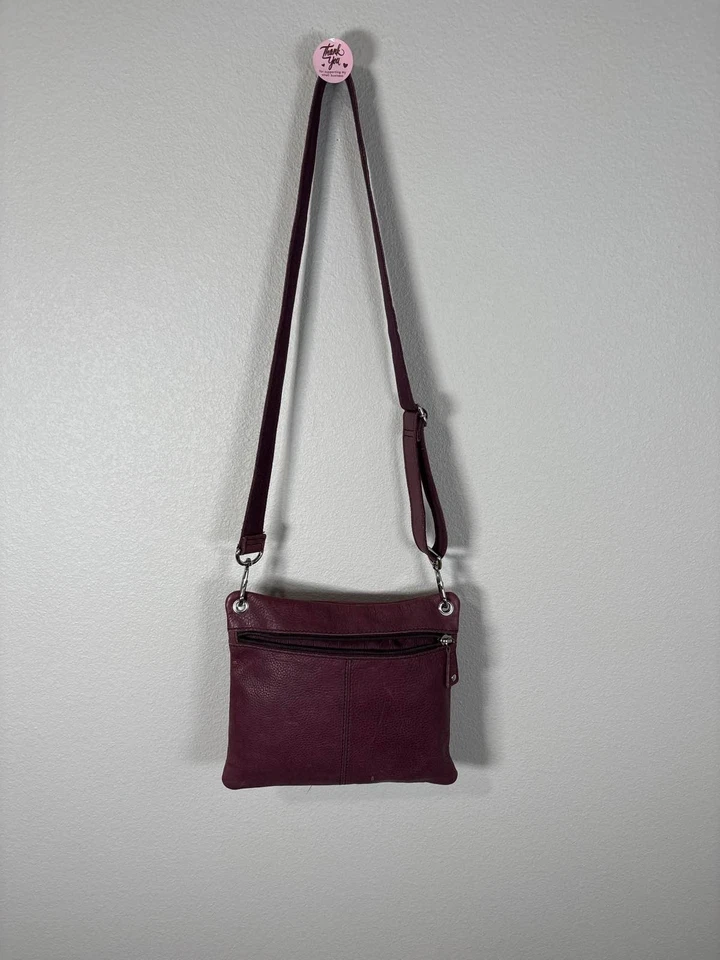 Bolso Bandolera Bolso Mensajero FOSSIL Sutter Ciruela Guijarro Cuero Foto 4 de 4