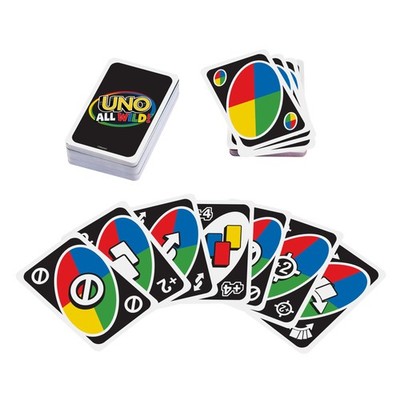 UNO All Wild Card Game mit 112 Karten, Geschenk für Kinder, Familie & Erwachsene Spieleabend
