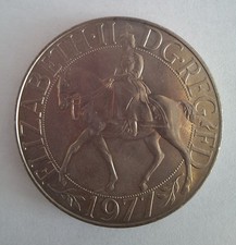 1977 Queen Elizabeth II Silver Jubilee Crown Coin, Uncirculated