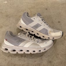 On Cloud Cloudrunner Shoes Women's 9 White Swiss Cloudtec Running STAINS FLAWS