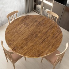 round Waterproof Table Cover Elastic Tablecloth Vinyl Fitted Table Cover Elastic
