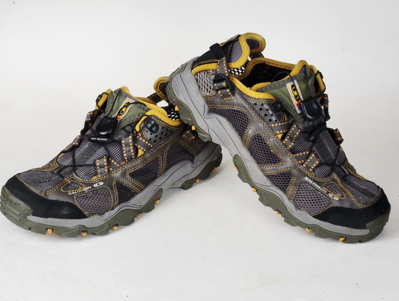 Scarpe da trail Salomon Tech Amphibian da uomo escursionismo acqua fuoristrada grigie taglia: 8 5