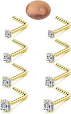 8Pcs 18G 20G 22G Nose Rings Studs Set for Women Men - Hypoallergenic