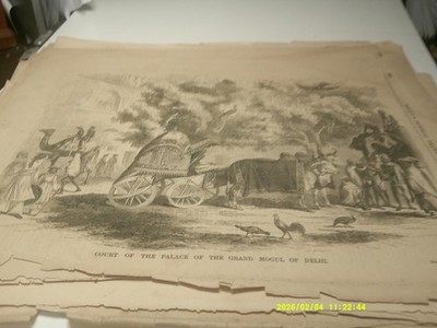 1850'S FULL PG,BALLOU'S DRAWING ROOM COMPANION, COURT OF GRAND MOGUL OF DELHI