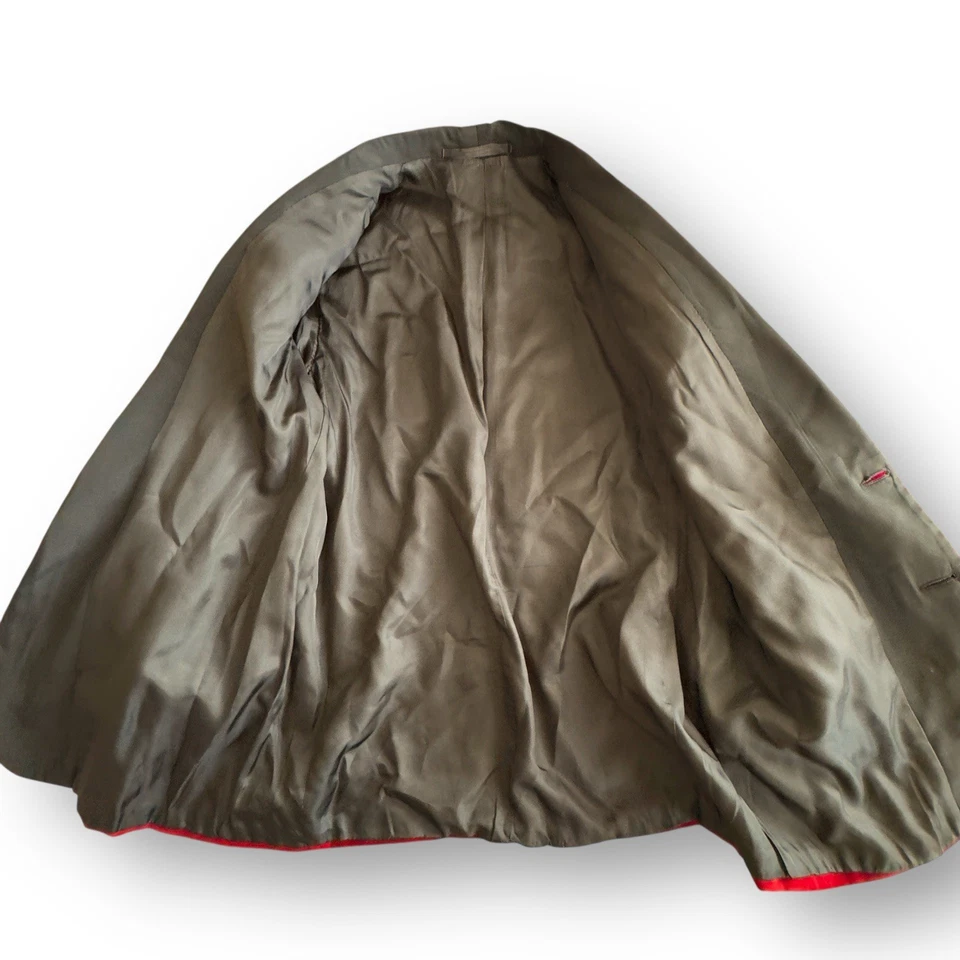 Esmoquin chaqueta de cena chal vintage años 60 rojo cereza terciopelo fumar 40S/42S LEER Foto 4 de 4