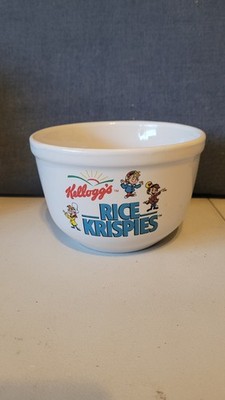 Vintage Kellogg s Rice Krispies Cereal Bowl 1999  Snap Crackle Pop HH Promo 90s