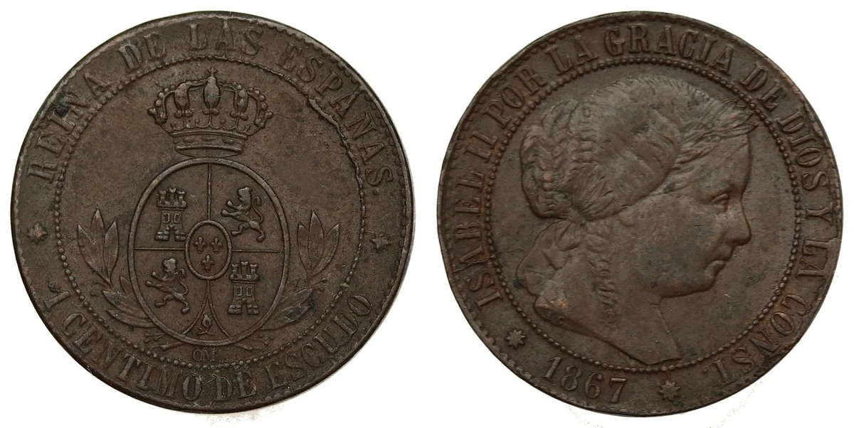 Escudo 1867 Year Spanish Coins for sale | eBay