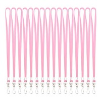 "100 StüCk 17,3\" Nylon Flachband Mit Karabiner FüR SchlüSsel, Pink FüR Keys"