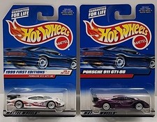Hot Wheels Lot Of 2 Porsche 911 GT1-98, 1999 1st Editions, 2000 Collector #172