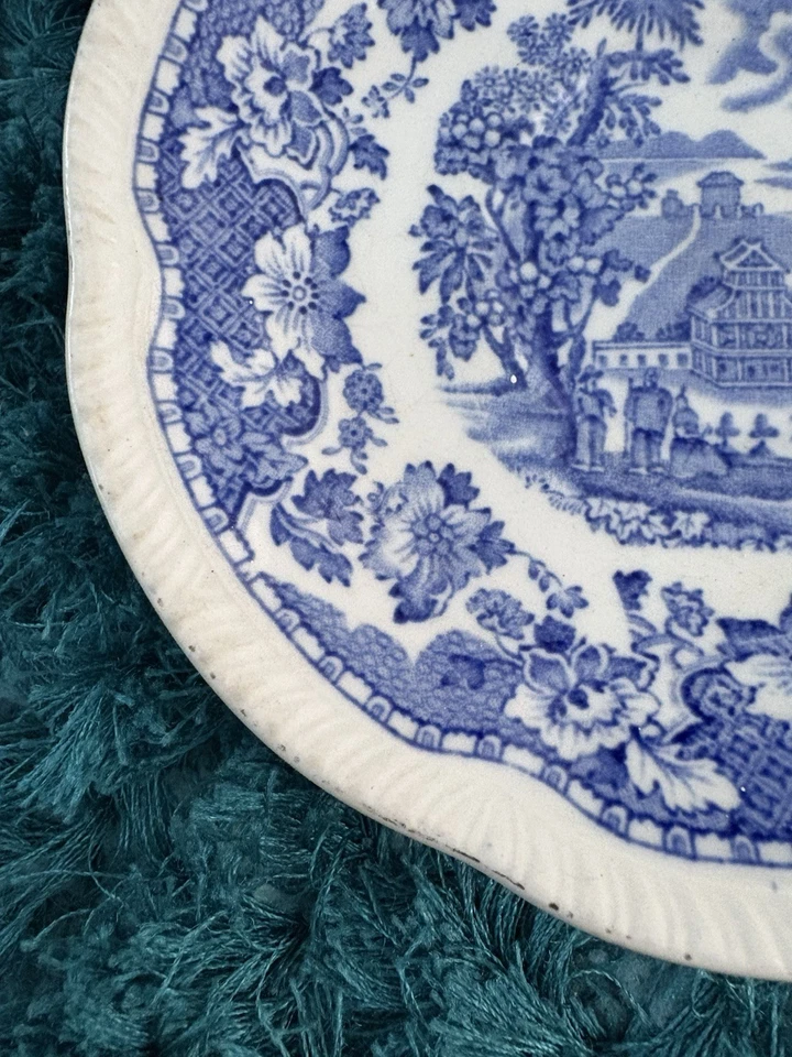 Vintage Seaforth Woods & Son Blue & White Plate - Image 3 of 4