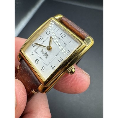Coach Stainless Steel Gold Tone Square Watch CA.88.7.34.0914 