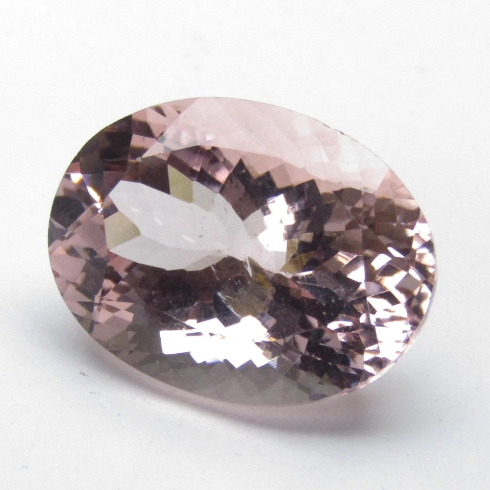 Piedra preciosa de morganita rosa melocotón natural bonita de 18,03 quilates 20x15x10,6 mm forma ovalada Foto 4 de 4