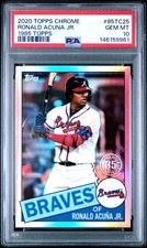 2020 TOPPS CHROME 1985 TOPPS #85TC25 RONALD ACUNA JR. PSA 10