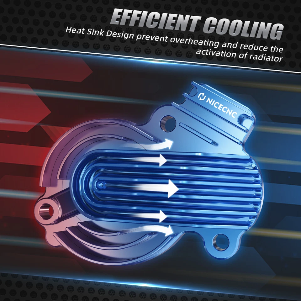 Protector de cubierta de bomba de agua Billet para Husqvarna FX450 FC450 FE450 FE501 2017-2024 Foto 2 de 4