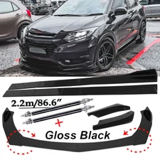 Front Bumper Lip Spoiler Splitter Car Body RearFor Honda HRV HR-V Glossy Black